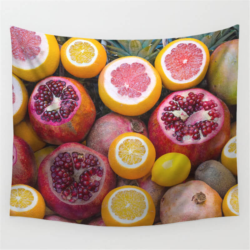 

Lovely Trendy Fruit Print Multicolor Decorative Wall Cloth, Multi