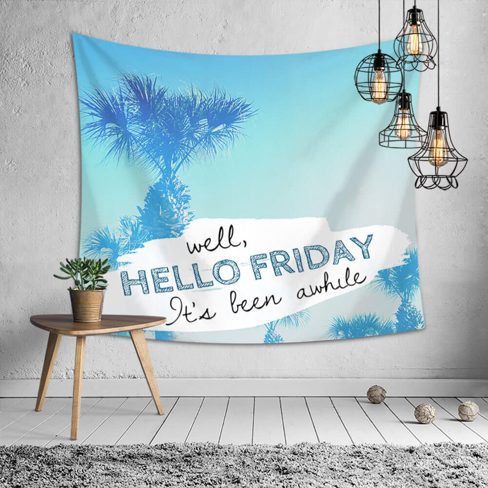 

Lovely Chic Print Blue Decorative Wall Cloth