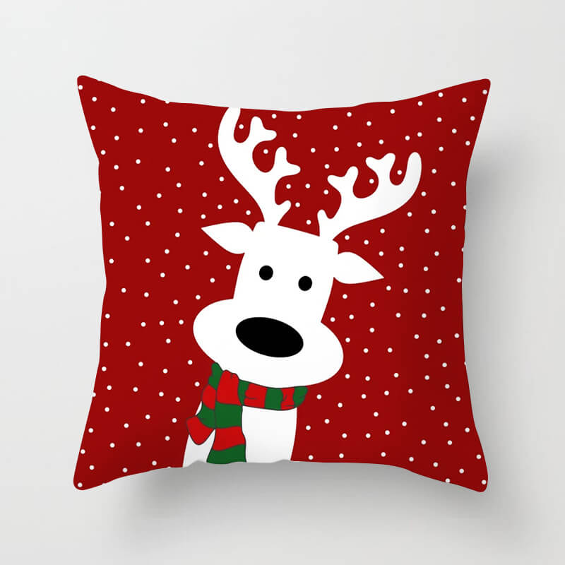 

Lovely Trendy Cartoon Print Red Decorative Pillow Case