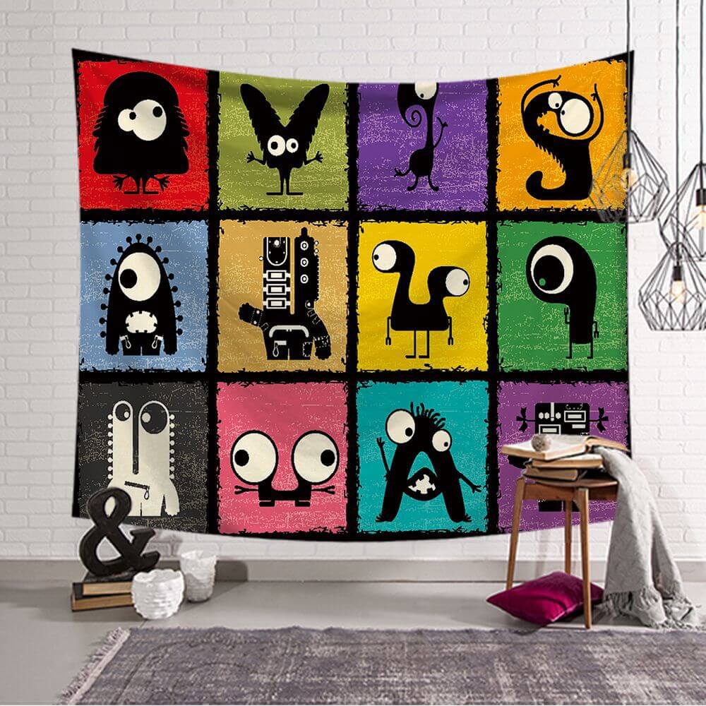 

Lovely Trendy Print Multicolor Decorative Wall Cloth, Multi