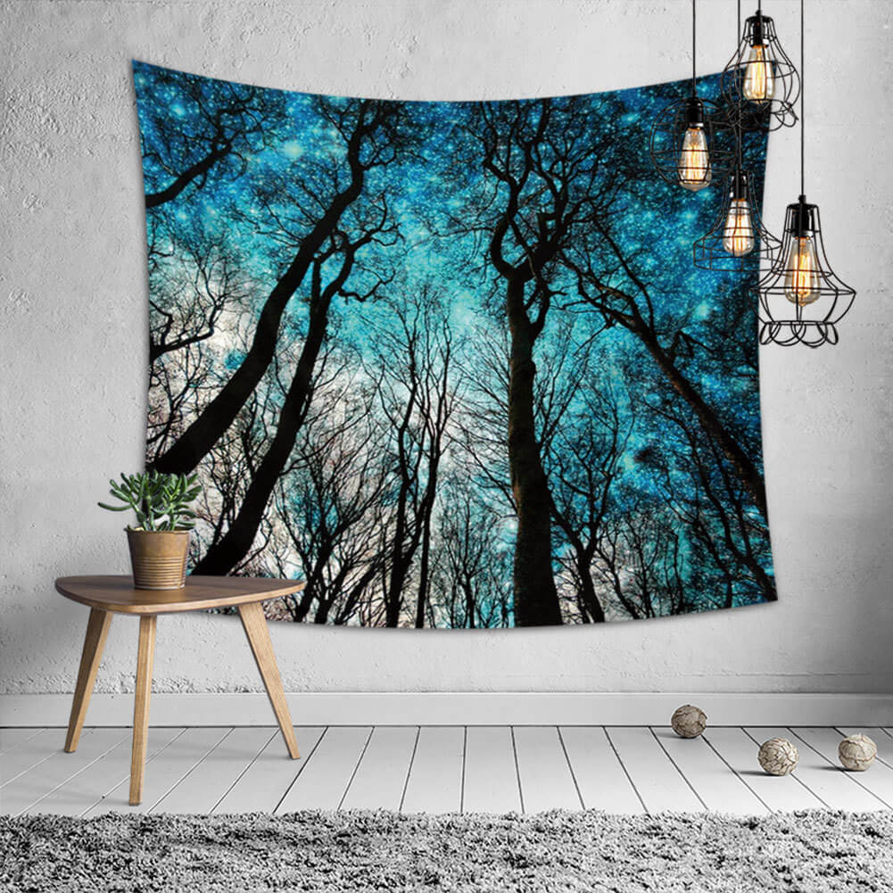 

Lovely Stylish Print Blue Decorative Wall Cloth