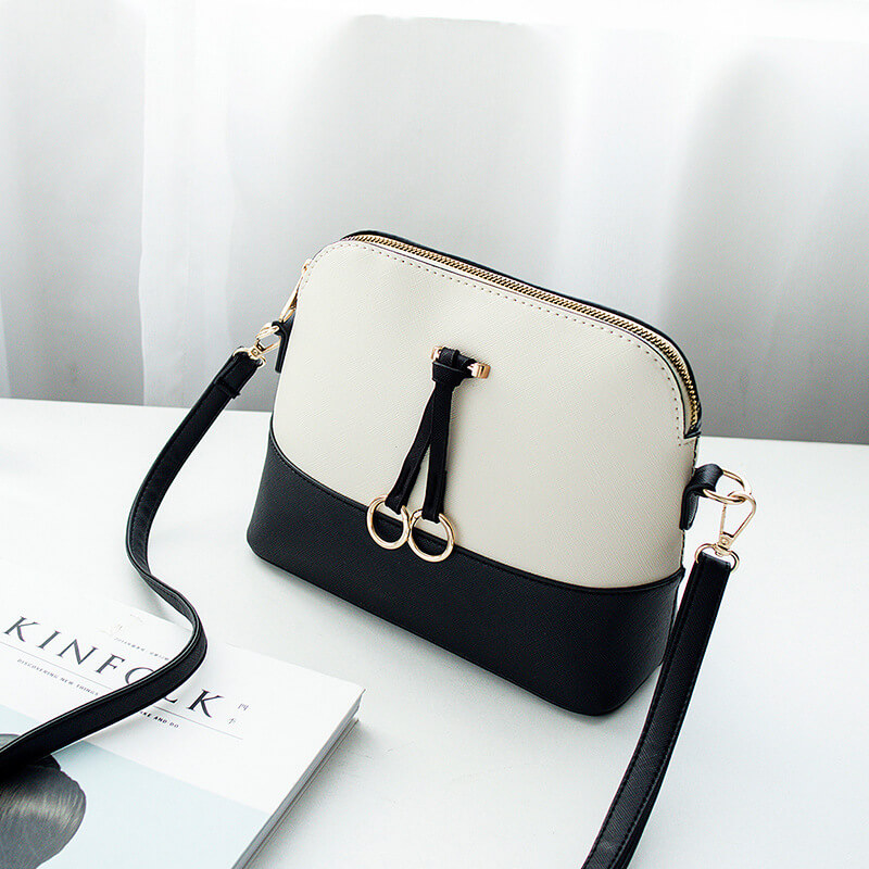 

Lovely Casual Patchwork Black And White Crossbody Bag