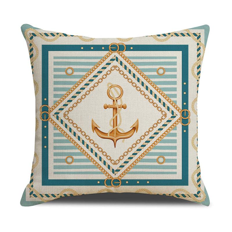 

Lovely Trendy Print Blue Decorative Pillow Case