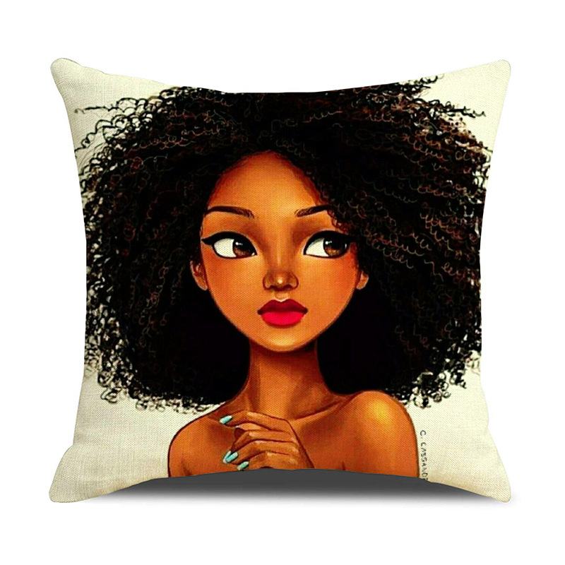 

Lovely Trendy Print Black Decorative Pillow Case