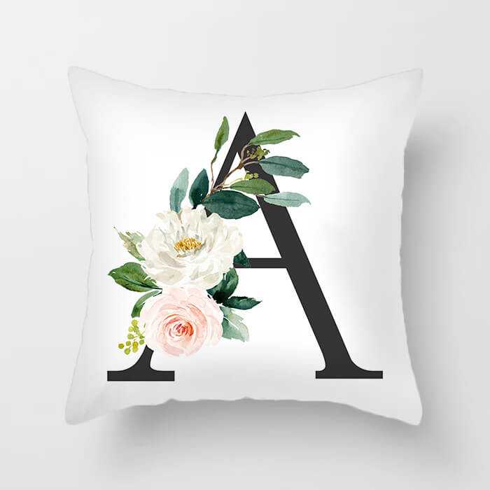 

Lovely Stylish Print Black Decorative Pillow Case