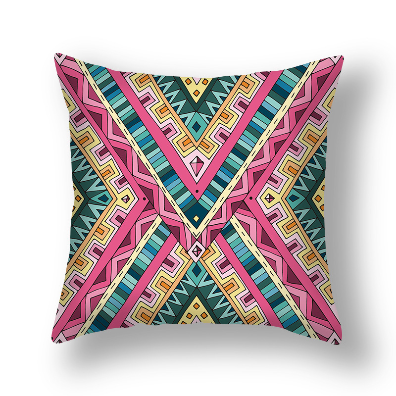 

Lovely Bohemian Print Multicolor Decorative Pillow Case, Multi