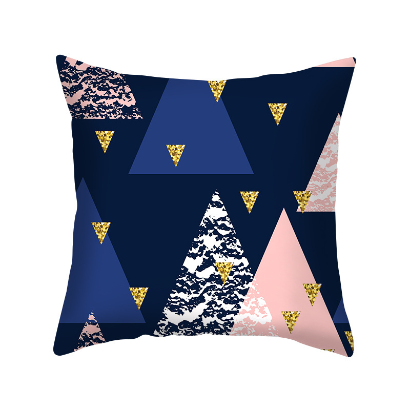 

Lovely Stylish Print Blue Decorative Pillow Case