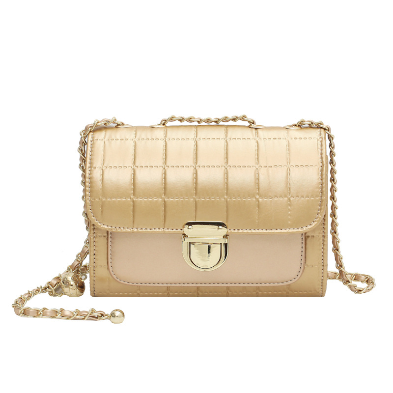 

Lovely Chic Chain Strap Gold Crossbody Bag