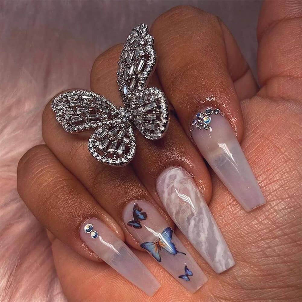 

Lovely Trendy Butterfly Silver Ring
