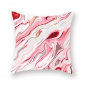 Lovely Trendy Print Pink Decorative Pillow Case