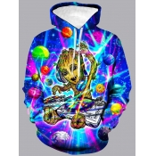 Lovely Casual Hooded Collar Print Multicolor Men H