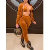 Lovely Stylish Hooded Collar Zipper Design Light T