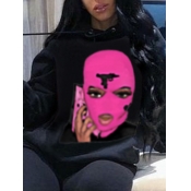 LW Plus Size  Hooded Collar Print Hoodie