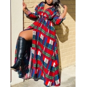 LW Plus Size Plaid Print Patchwork Long Coat
