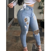 Lovely Street Patchwork Baby Blue Jeans
