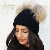 Lovely Casual Patchwork Black Hat