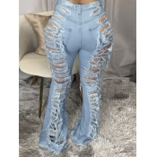 Lovely Street Broken Holes Blue Jeans