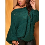 LW Plus Size Casual Batwing Sleeves Loose Blackish