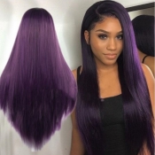 Lovely Stylish Long Purple Wigs