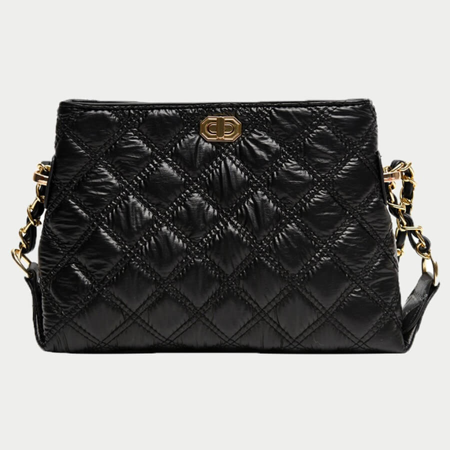 

Lovely Stylish Chain Strap Black Messenger Bag