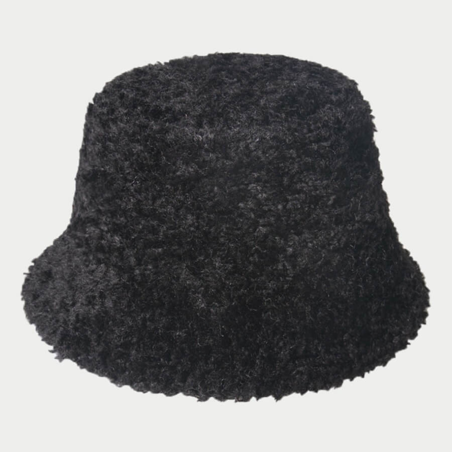 

Lovely Trendy Lamb Fleece Black Hat