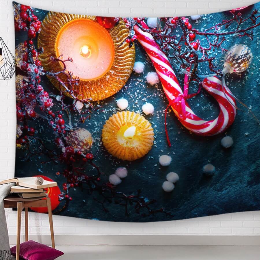 

Lovely Christmas Day Print Basic Multicolor Decorative Wall Cloth, Multi