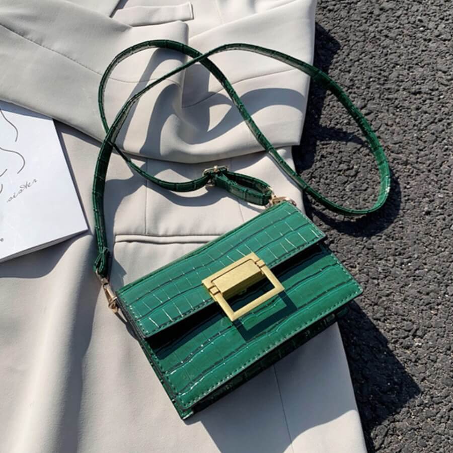 

Lovely Stylish Basic Green Crossbody Bag