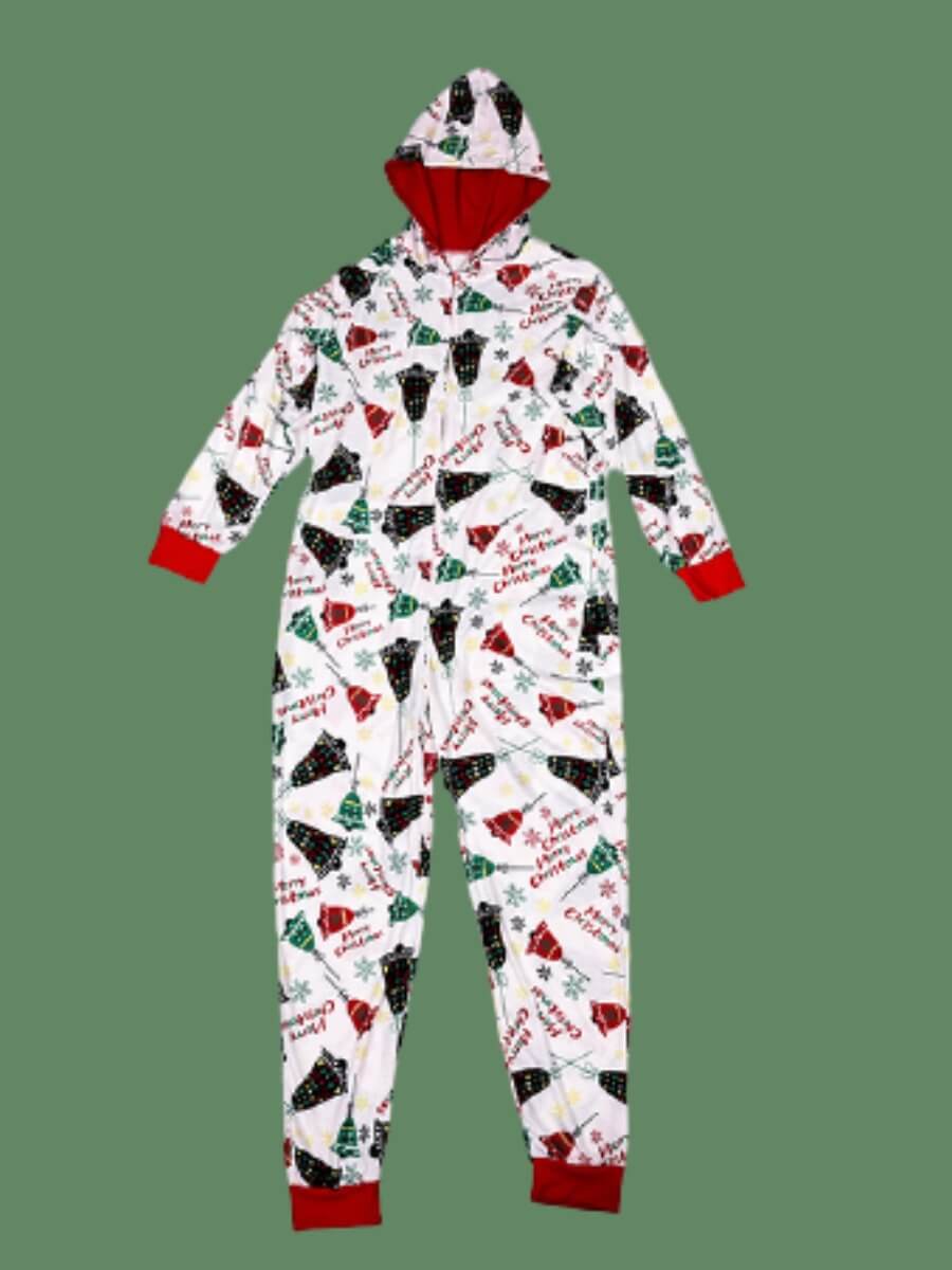 

Lovely Hooded Collar Print White Sleepwear