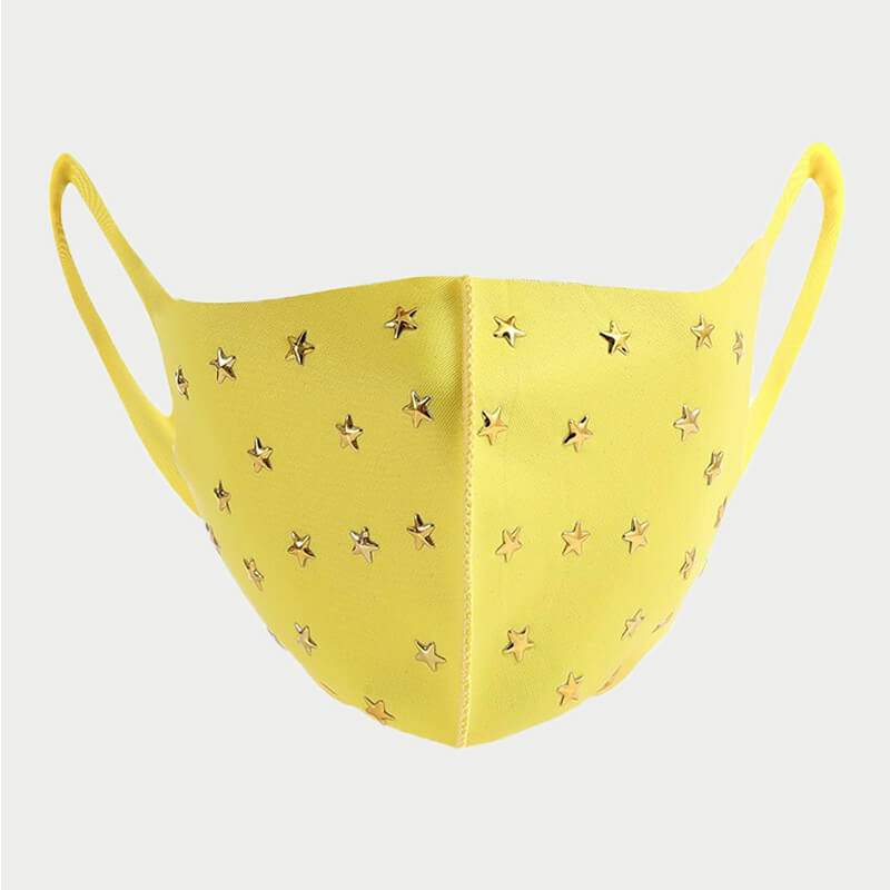 

Lovely Pentagram Yellow Face Mask