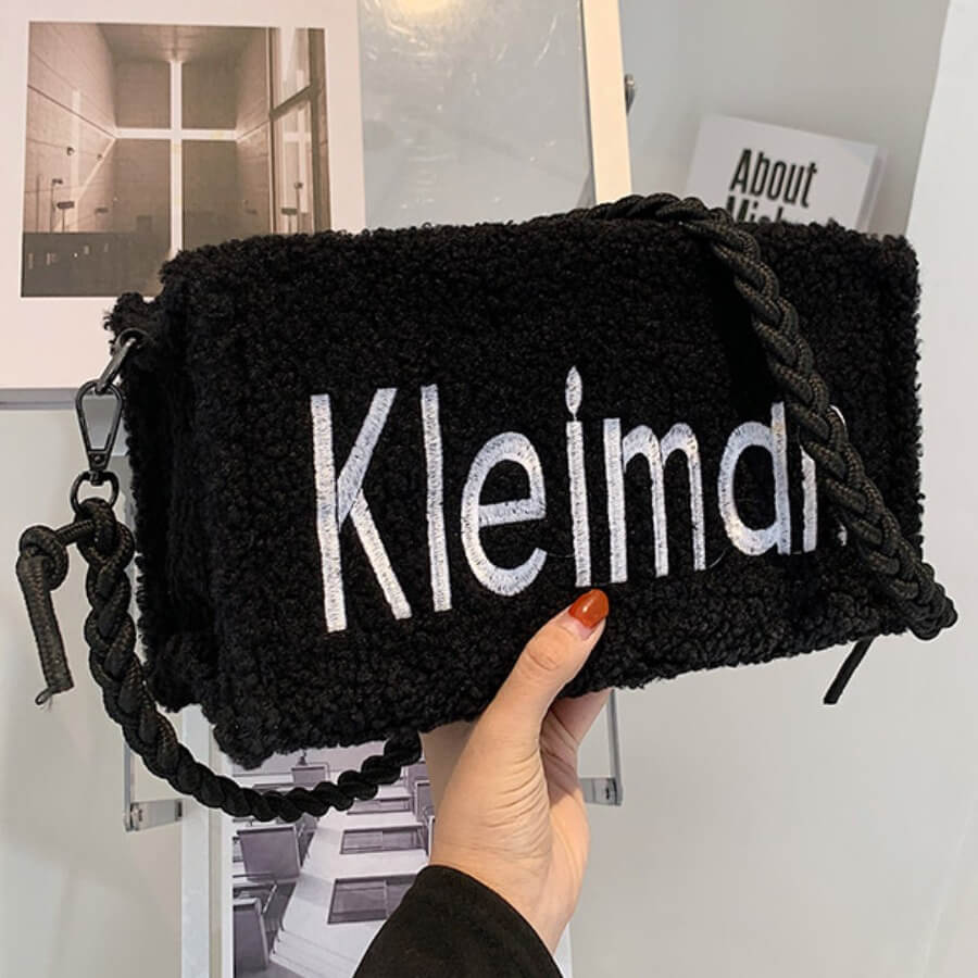 

Lovely Stylish Letter Print Black Crossbody Bag