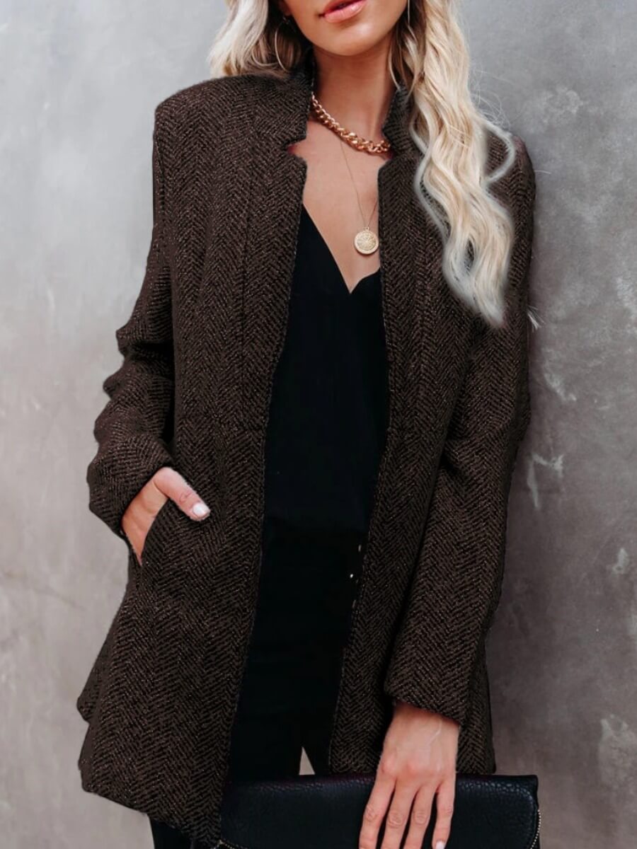 LW Trendy Basic Coffee Coat