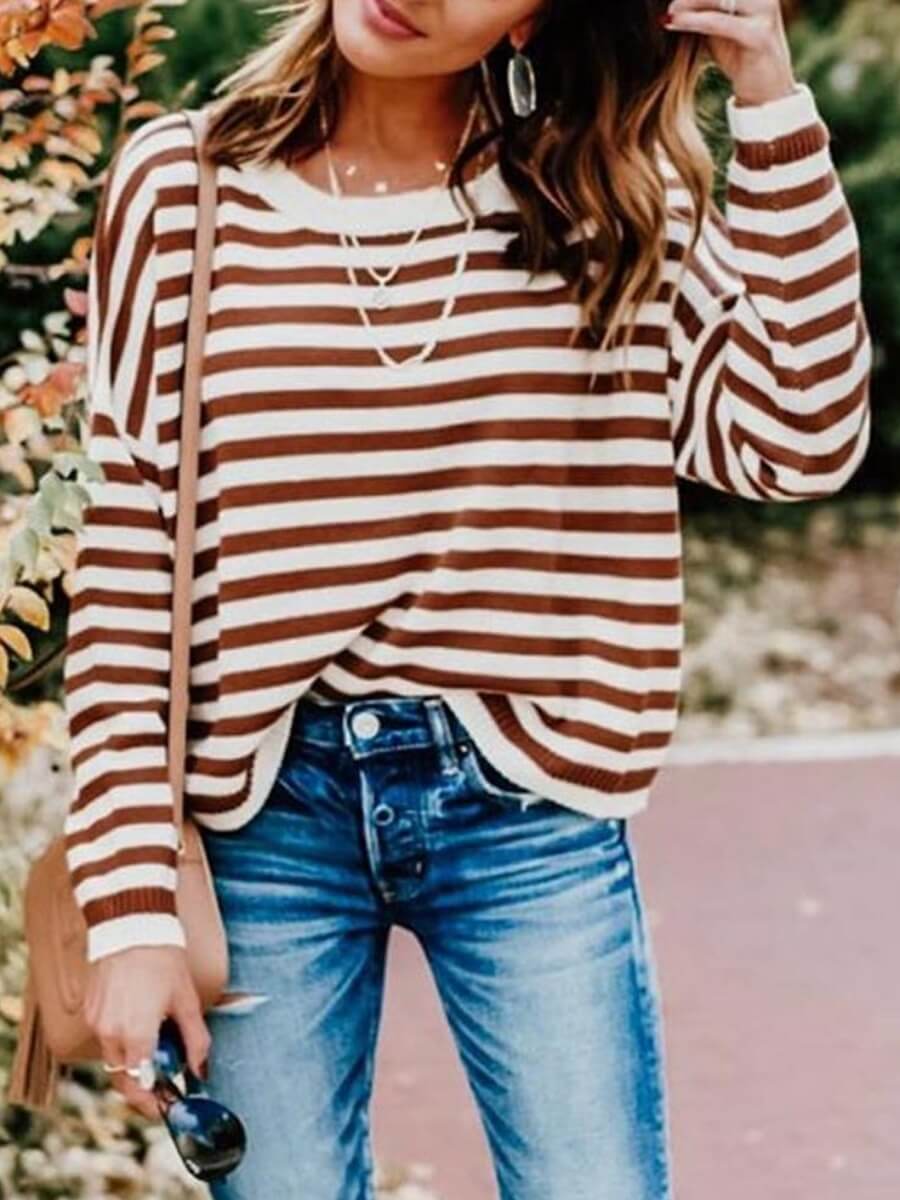 

Lovely Street Striped Red Sweater