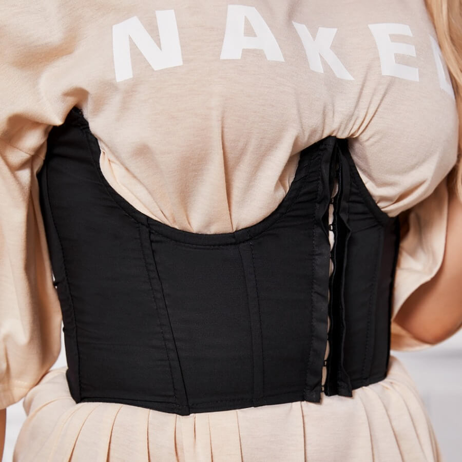 

Lovely Stylish Asymmetrical Black Waist Cincher
