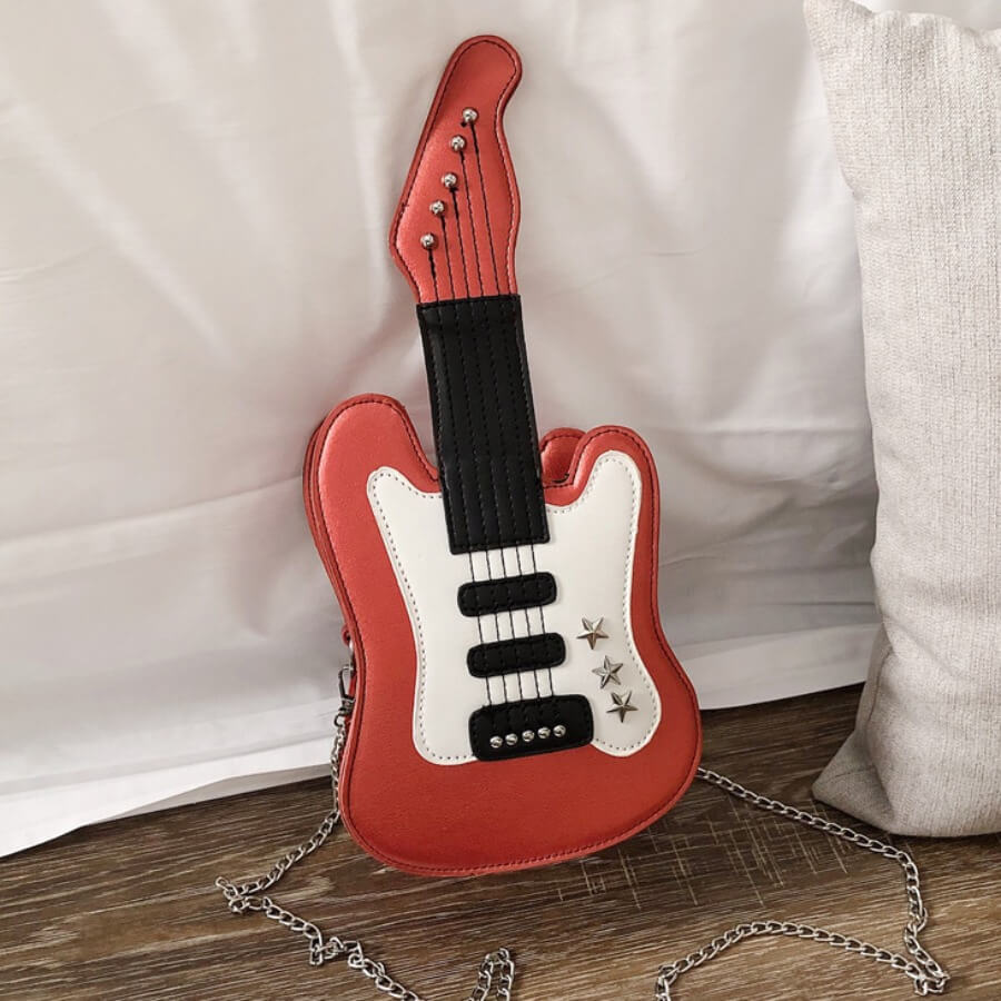 

Lovely Chic Guitar Red Crossbody Bag