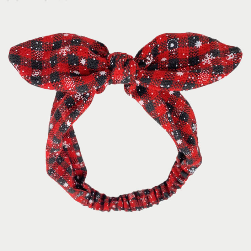 

Lovely Grid Print Red Headband