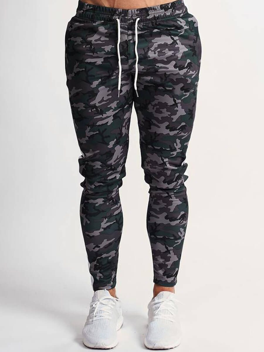 

Lovely Casual Camo Print Grey Men Pants, Gray camouflage