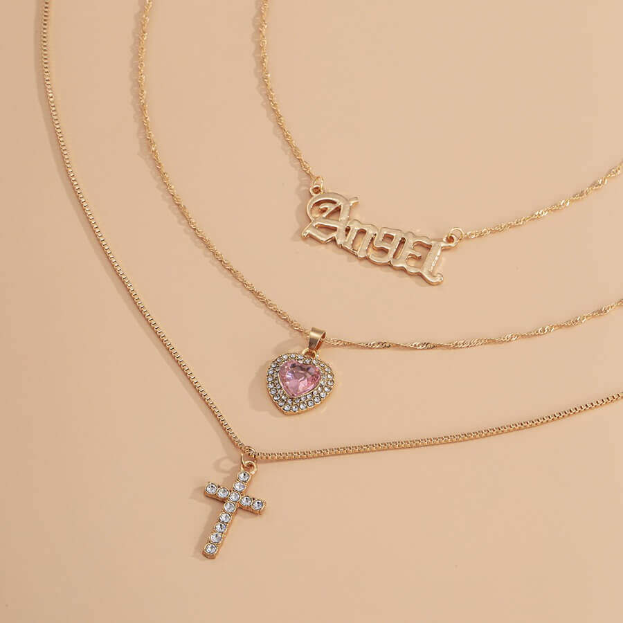 

Lovely Chic 3-piece Gold Necklace