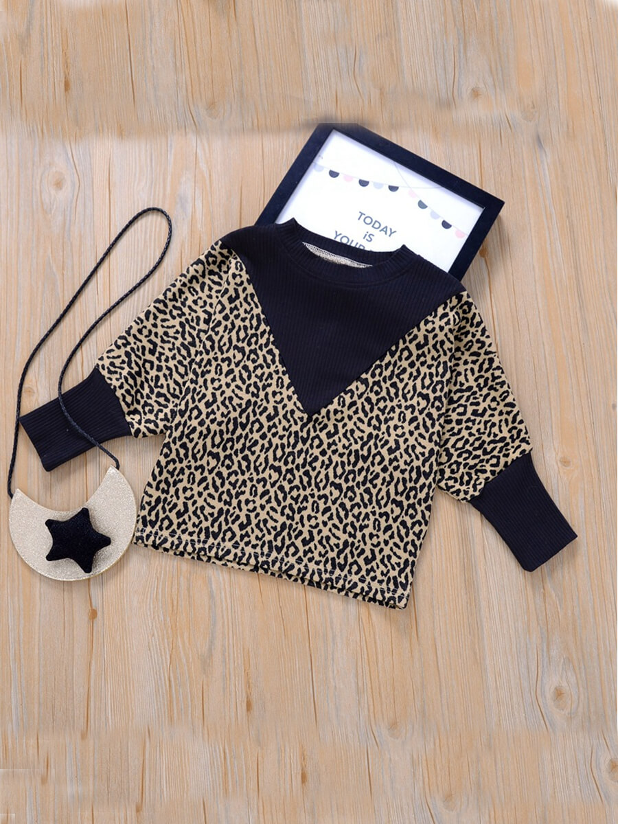 

Lovely Casual Leopard Print Patchwork Girl Hoodie