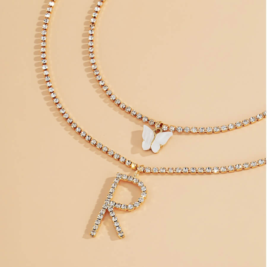

Lovely Casual Butterfly Gold Necklace
