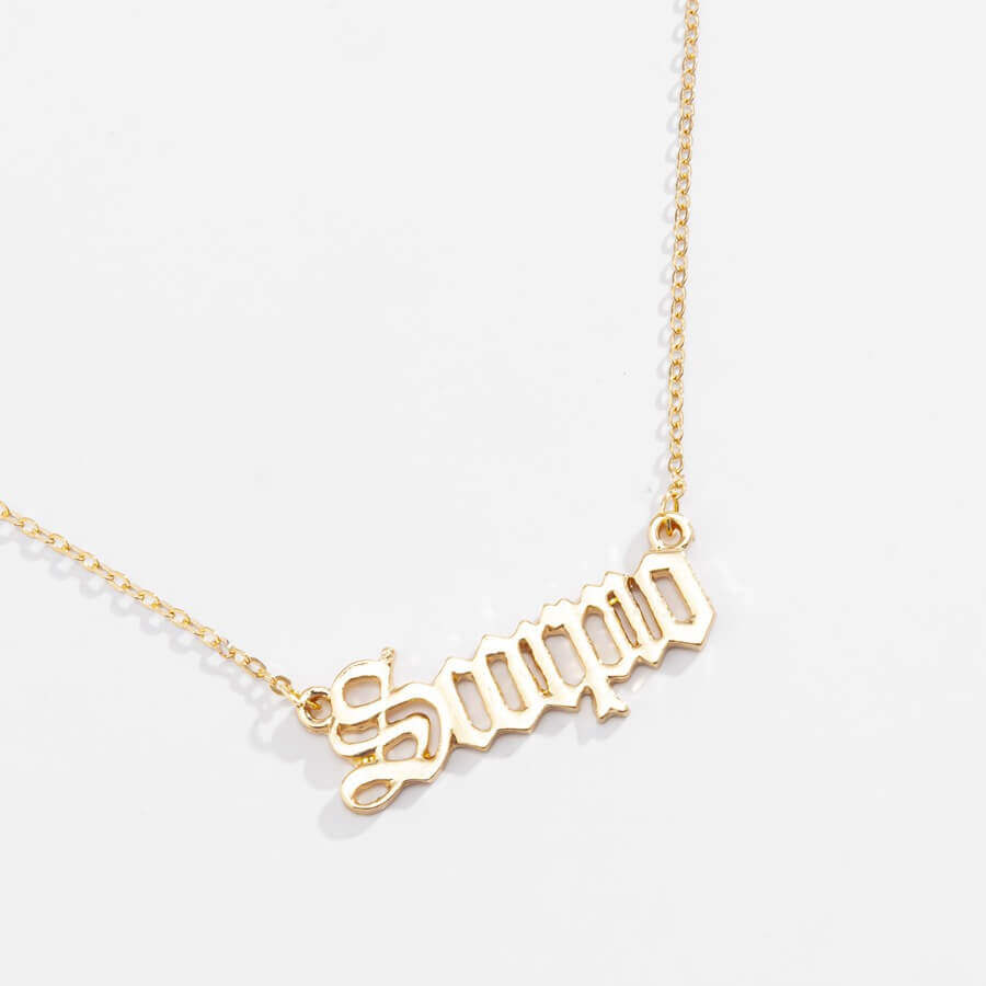 

Lovely Casual Letter Gold Necklace