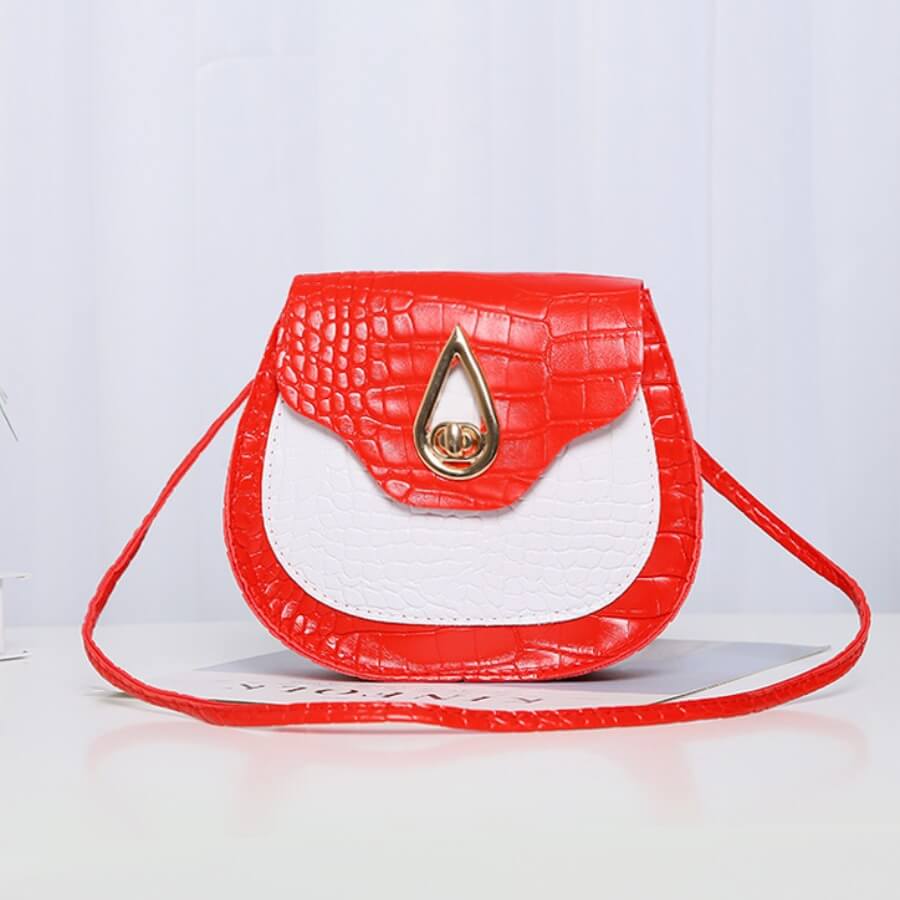 

Lovely Chic Water Drop Lock Red Crossbody Bag
