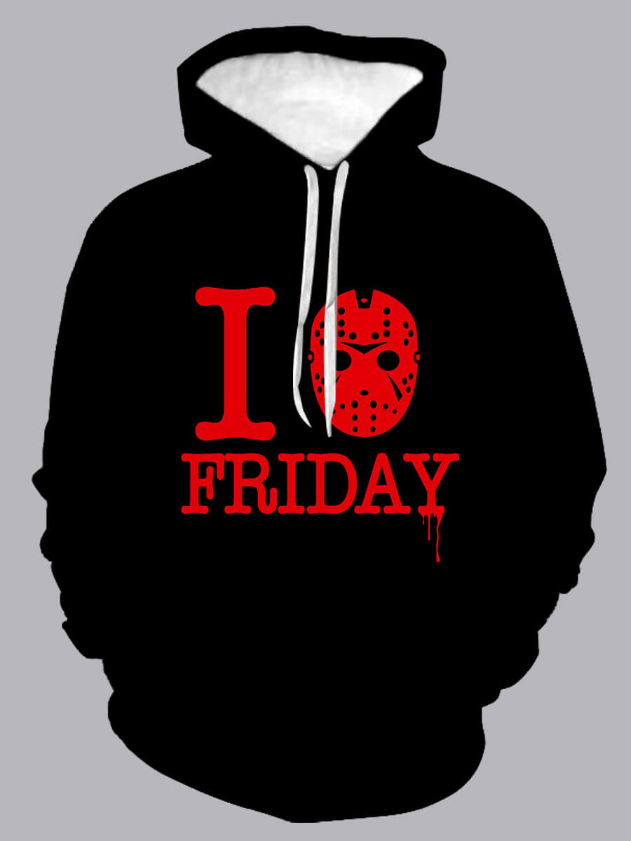 

Lovely Casual Letter Print Kangaroo Pocket Black Men Hoodie