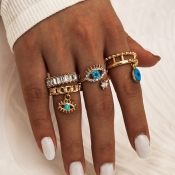 Lovely Street 4-piece Gold Ring
