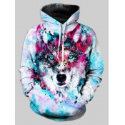 Lovely Street Hooded Collar Gradient Print Boy Hoo