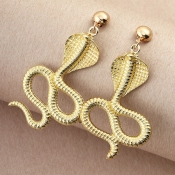 Lovely Chic Snake Gold Earring