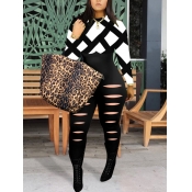 LW Casual O Neck Patchwork Ripped White One-piece 