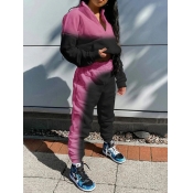 Lovely Street Tie Dye Patchwork Balck Two Piece Pa