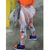 LW BASICS Casual Mid Waist Print Multicolor Pants