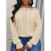 Lovely Patchwork Apricot Sweater