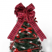 Lovely Plaid Christmas Day Red Ornament